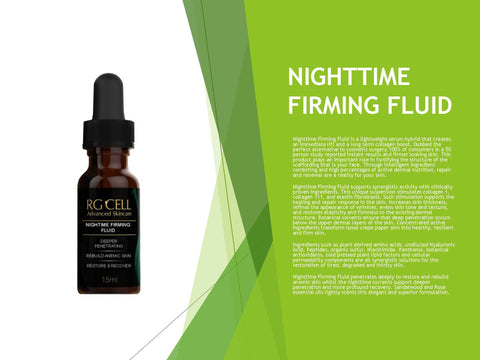 NIGHTTIME FIRMING FLUID (Available in 15ml, 60ml, & 120ml)